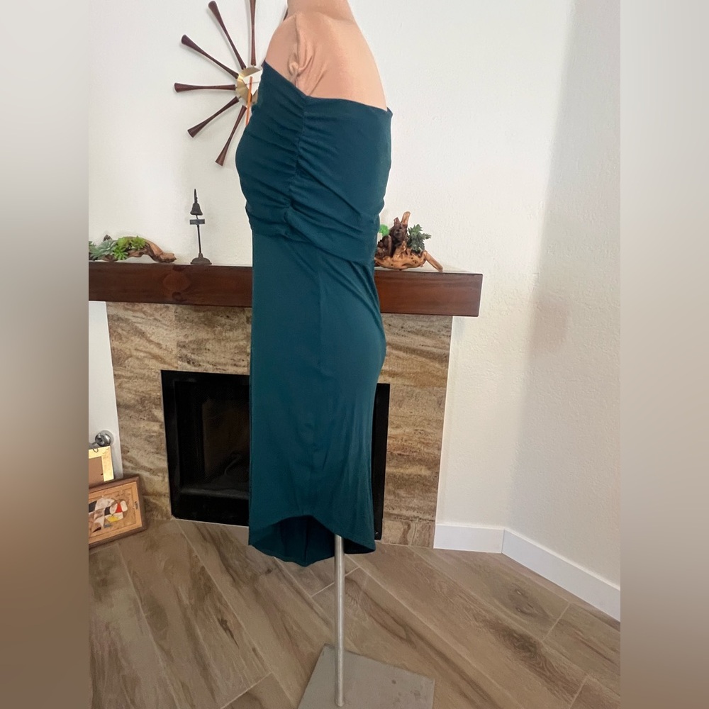 Susana Monaco Green One Shoulder Cocktail Dress - Picture 5 of 9